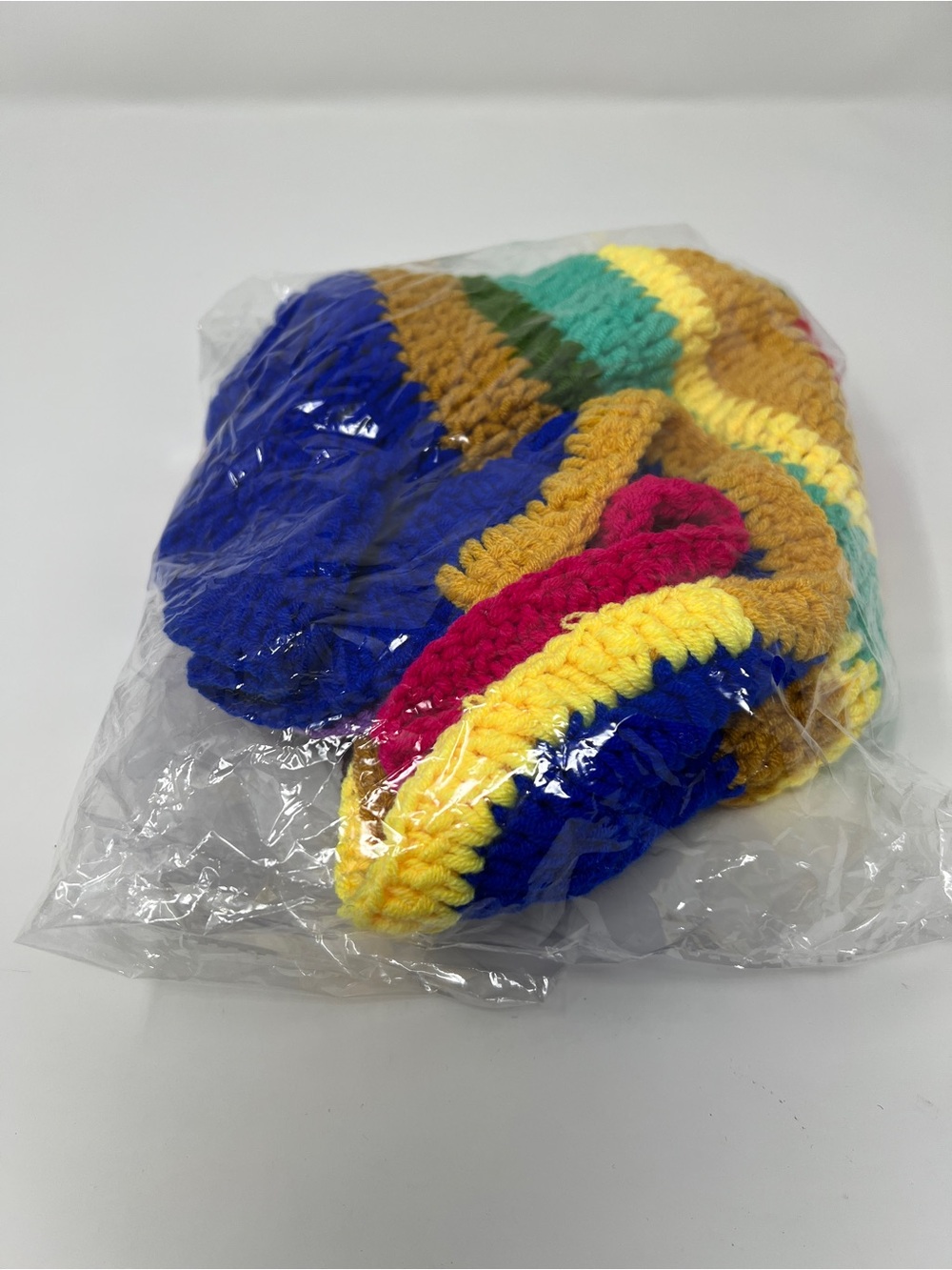 Handmade Multicolor Crochet Ruffle Hat - Multicolor - Picture 4 of 4